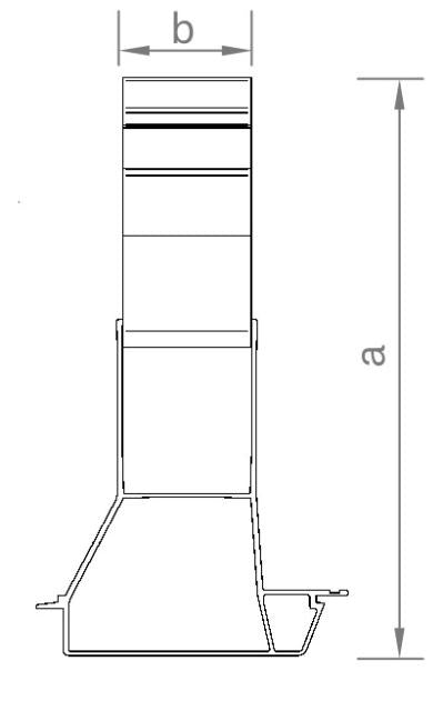 Modulstütze 10° lange Seite