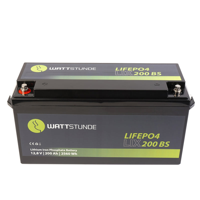 WATTSTUNDE Lithium 12V 200Ah LiFePO4 Batterie LIX12-200-BS