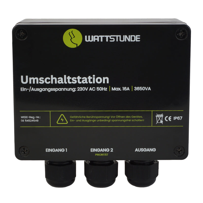 WATTSTUNDE NVS Umschaltstation 16A Netzvorrangschaltung