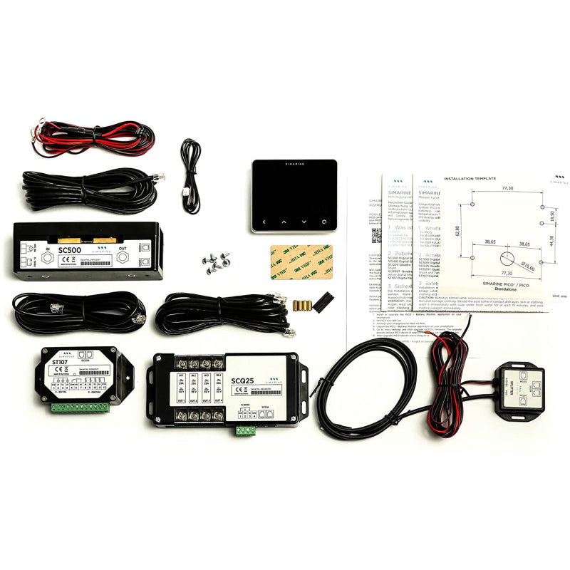 Simarine PICO Blue Set - Batteriemonitor, Tankelektrode und 2 x Shunt