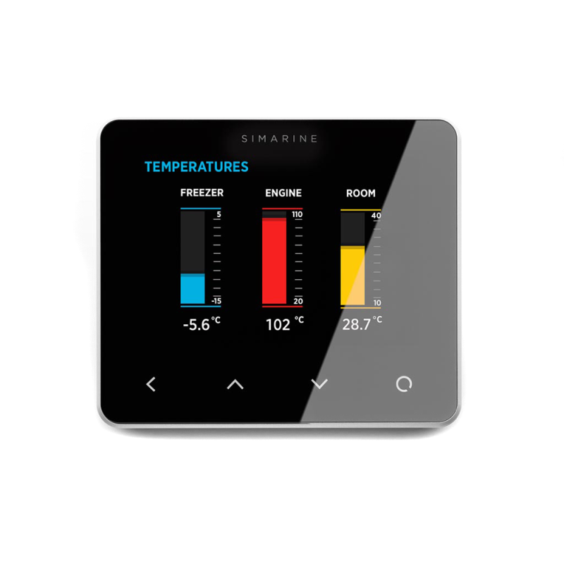 Simarine PICO Batteriemonitor - mit Rahmen silber
