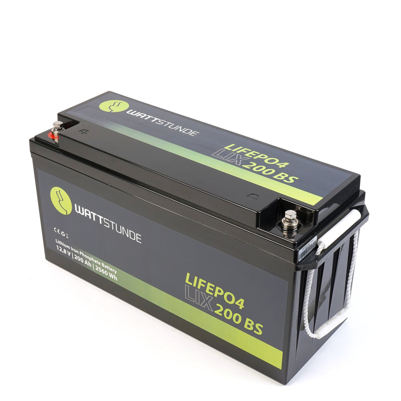 WATTSTUNDE Lithium 12V 200Ah LiFePO4 Batterie LIX12-200-BS