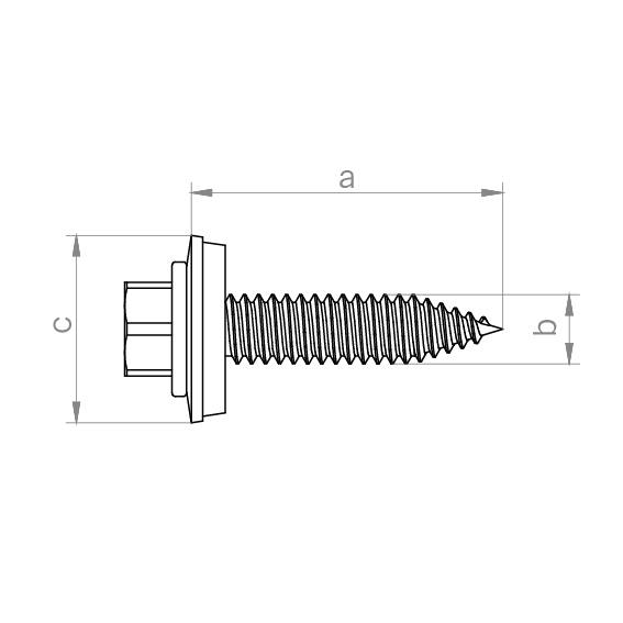Befestigungsschraube Trapez SL6,0x25 E16