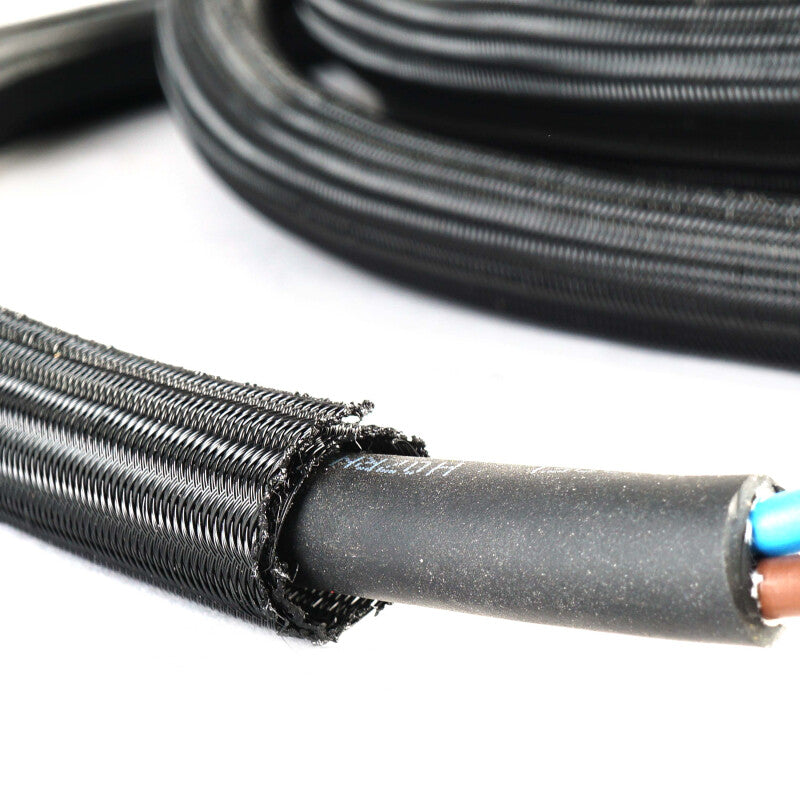 WATTSTUNDE Geflechtsschlauch offen 13mm schwarz 5 Meter
