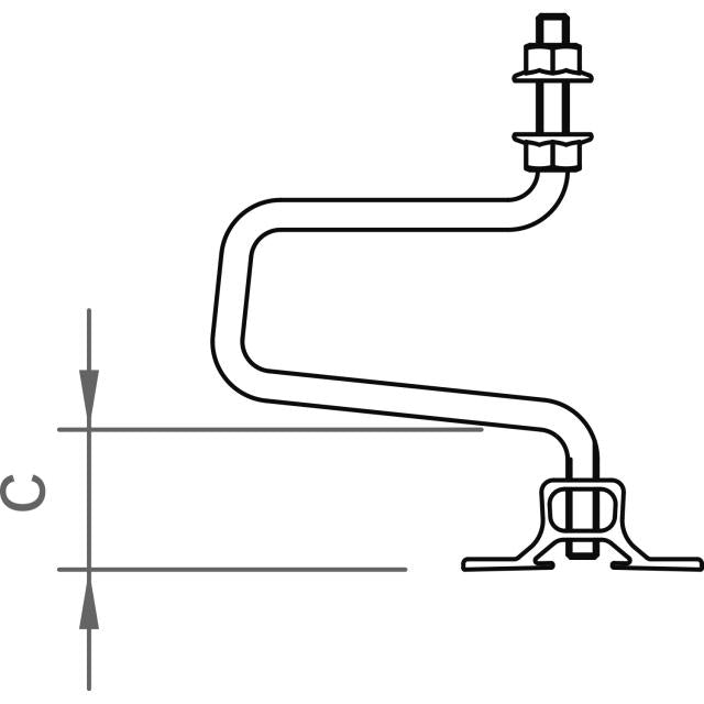 Doppel-Dachhaken-Set flex 40 M10