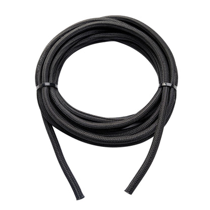 WATTSTUNDE Geflechtsschlauch offen 6mm schwarz 5 Meter