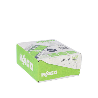 WAGO Verbindungsklemme Green Range flexibel bis 4mm² - 221-425 | 25er Pack
