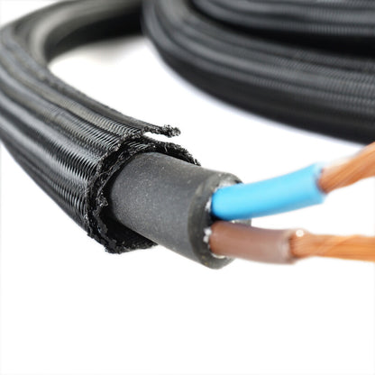 WATTSTUNDE Geflechtsschlauch offen 6mm schwarz 5 Meter