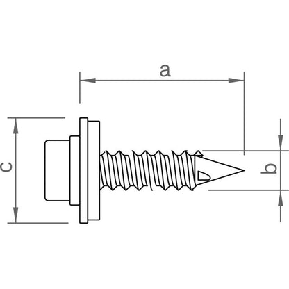 Befestigungsschraube Trapez SL5,5x25 E11