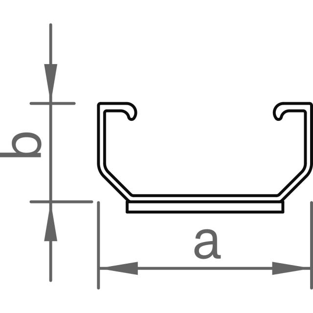 Kurzprofil C24 mit EPDM 385mm