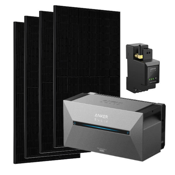 1760W Anker Komplettset Balkonkraftwerk mit Solarspeicher Solix Solarbank 2 & 4x 440 Wp Bifaziale Solarmodule