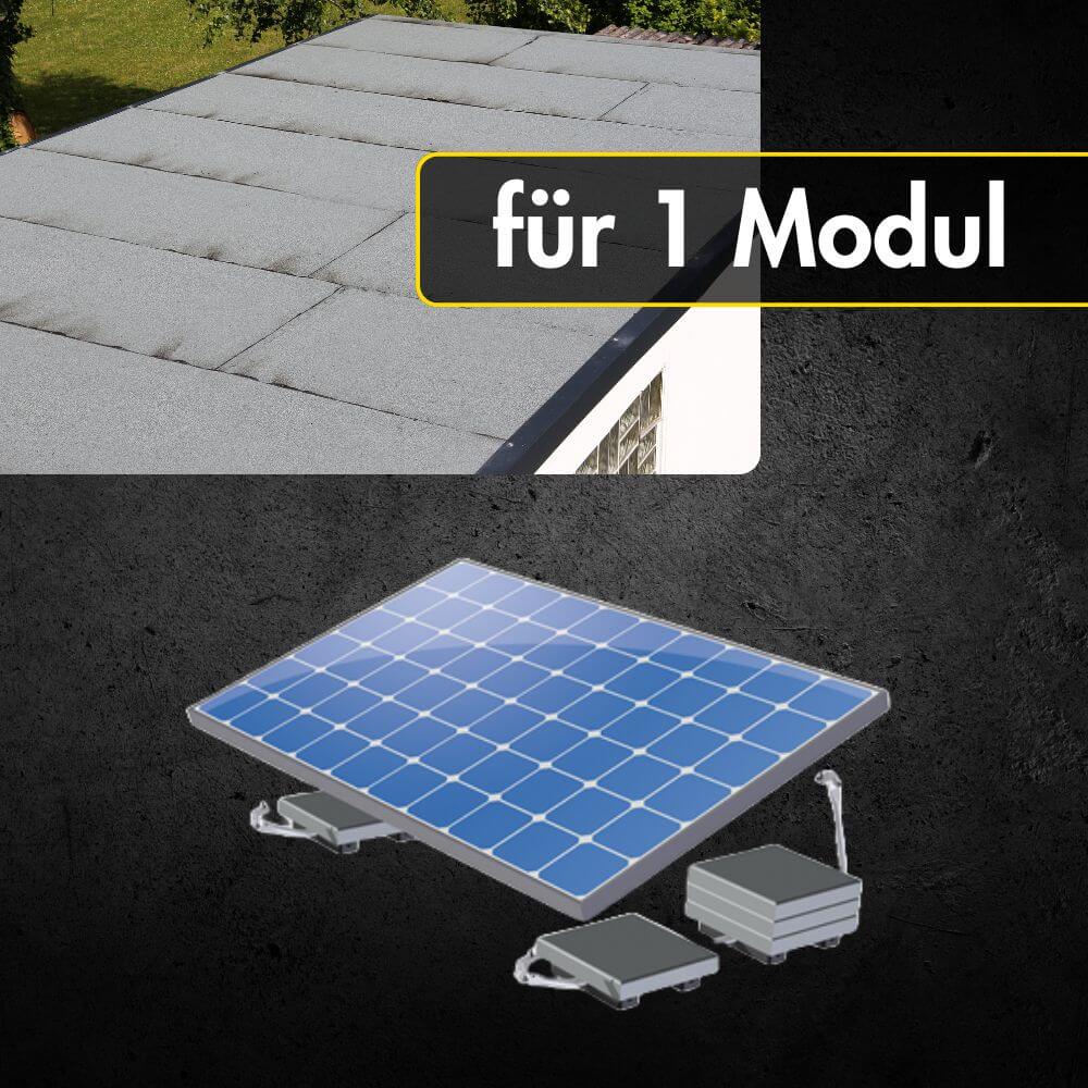 Flachdach Montageset ValkBox 3 für 1 Modul