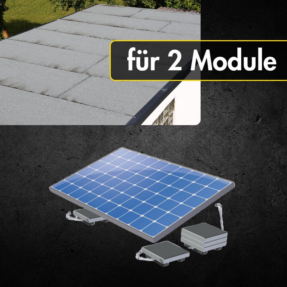 Flachdach Montageset ValkBox 3 für 2 Module